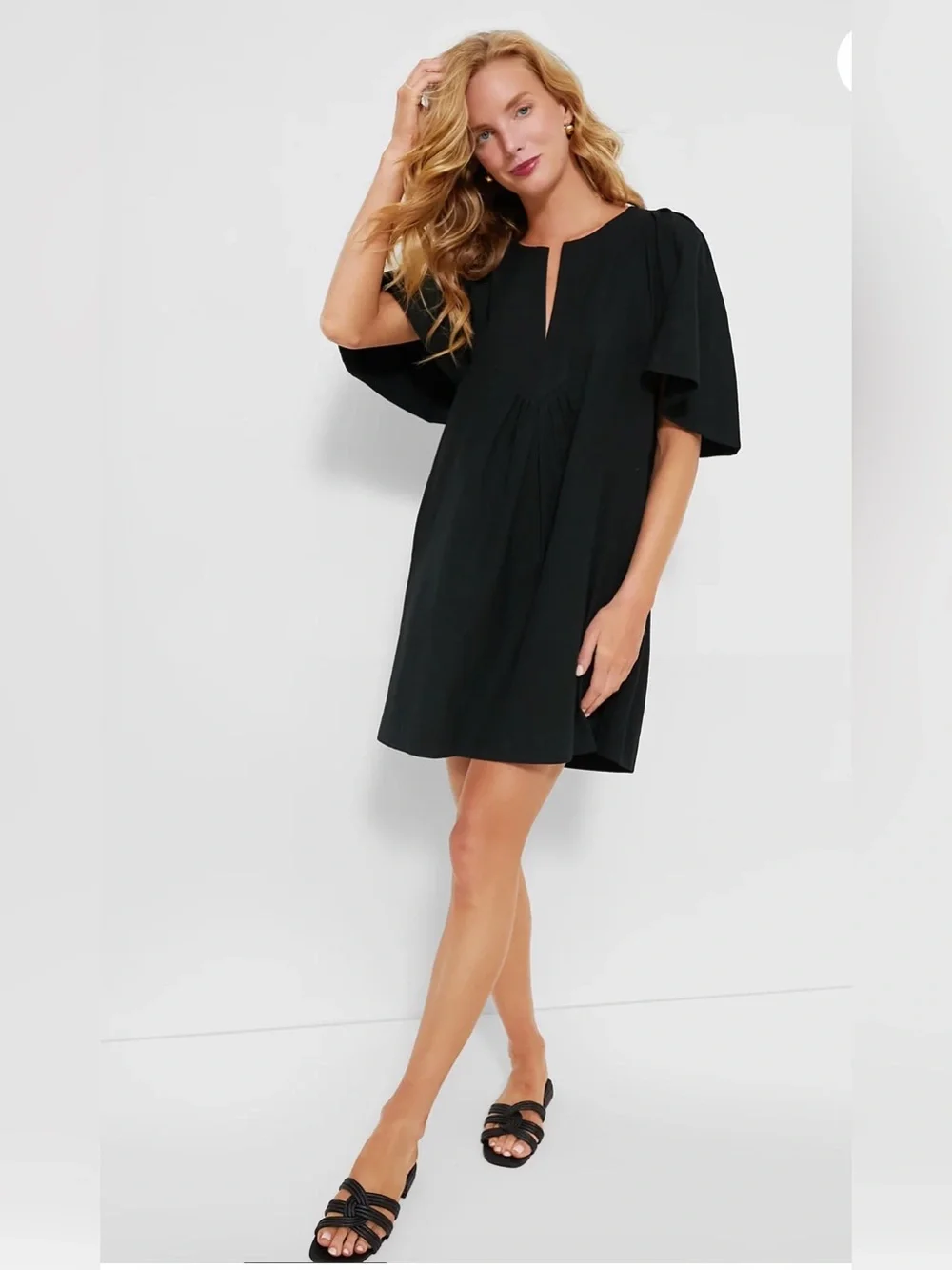 POMANDER PLACE
Black Finley Flutter Sleeve Dress - Picture 1 of 13